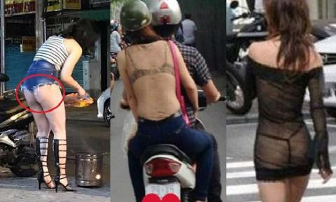 Ở nơi công cộng, nhiều bạn nữ thích sống phong cách “tây”, mặc mà dường như không mặc.