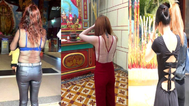 Ngay cả những nơi linh thiêng như thế này mà không ít người vẫn hành xử như ở chốn không người.