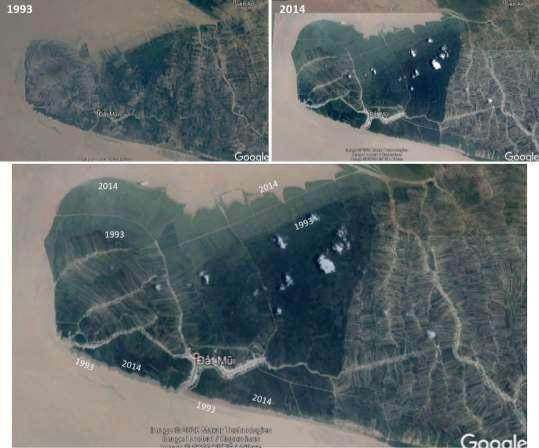 Diễn biến của Vườn quốc gia Mũi Cà Mau 1993 - 2014