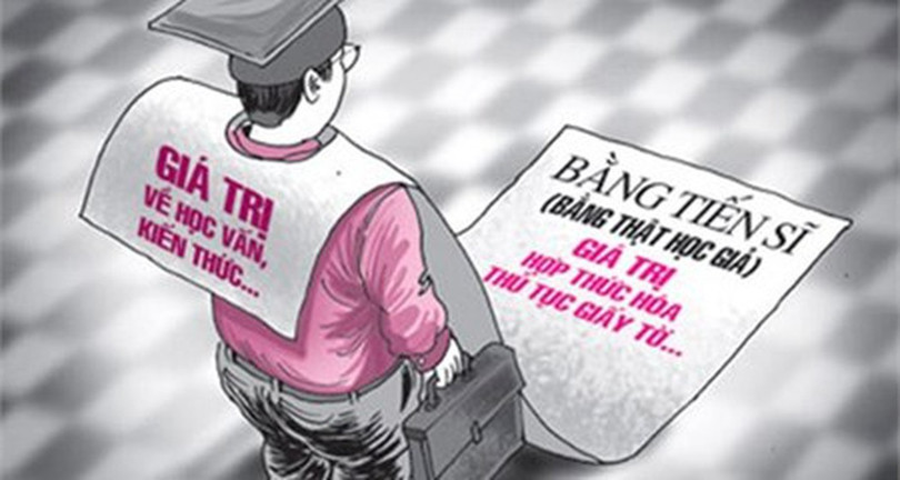 Xã hội trọng bằng cấp đã gây ra hàng loạt vấn đề nhức nhối như: mua bán bằng giả, chạy chọt trong thi cử để có tấm bằng chính quy loại khá, giỏi. Hình minh họa trên báo Giáo dục. Xã hội trọng bằng cấp đã gây ra hàng loạt vấn đề nhức nhối như: mua bán bằng giả, chạy chọt trong thi cử để có tấm bằng chính quy loại khá, giỏi. Ảnh minh họa trên giaoduc.net
