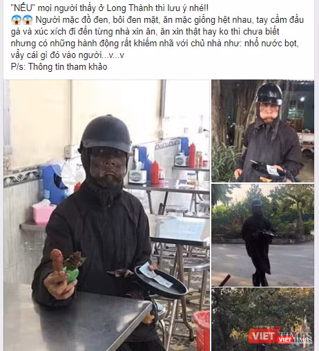 Người dân cảnh báo về nhóm ăn xin mặt đen trên mạng xã hội