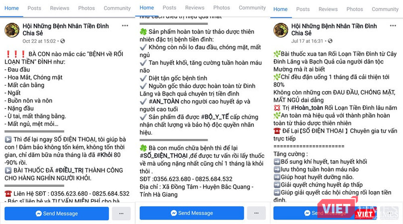 Những bài quảng cáo thổi phồng công dụng của bài thuốc nam này