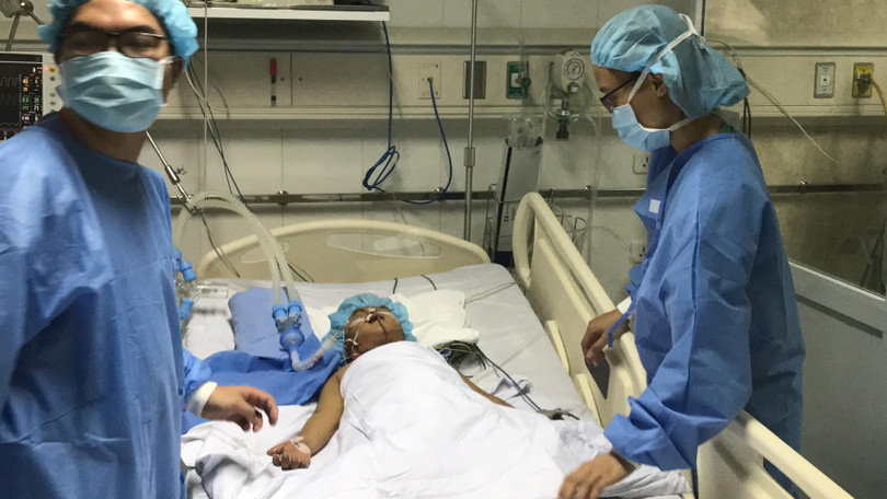 Bệnh nhi được ghép gan chia đang điều trị tại Bệnh viện Việt Đức Bệnh nhi được ghép gan chia đang điều trị tại Bệnh viện Việt Đức