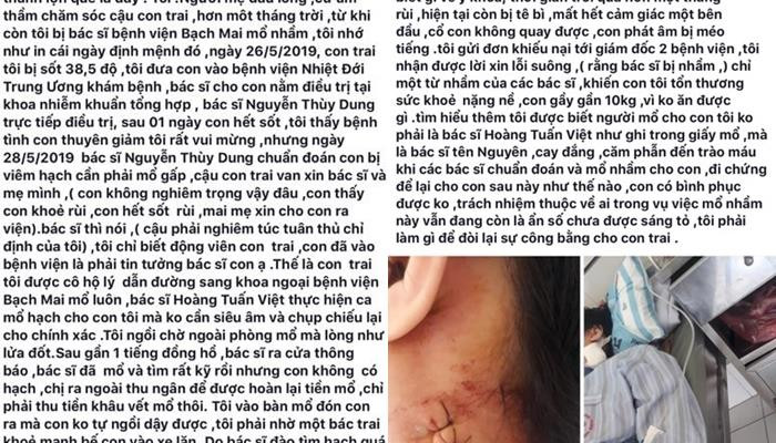 Nội dung bài viết trên trang cá nhân của bà L.