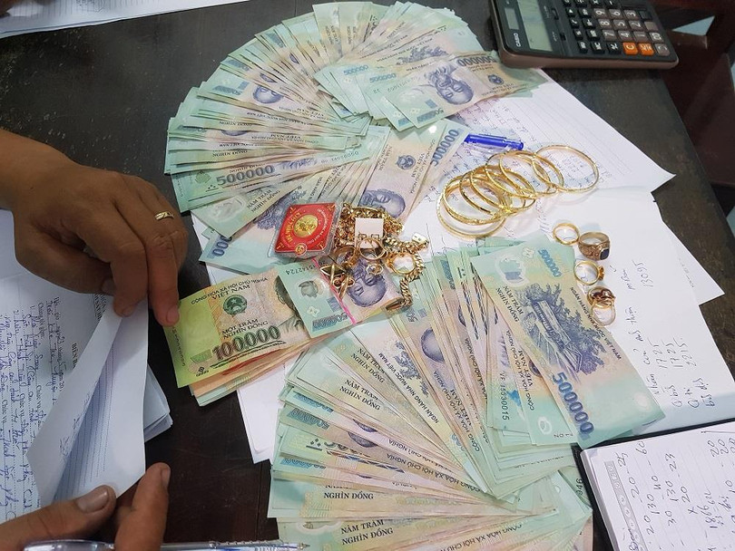 Tang vật thu giữ được của vụ án.