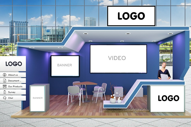 Mẫu thiết kế gian hàng 2D Mẫu thiết kế gian hàng 2D