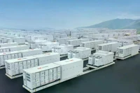 Trạm lưu trữ năng lượng 400MWh đầu tiên trên thế giới được xây dựng bằng pin dung lượng lớn 628Ah. Ảnh: EVE Energy.