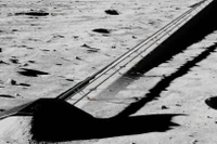 Mô phỏng hệ thống máy gia tốc khối lượng điện từ trên Mặt Trăng. Ảnh: SpaceX