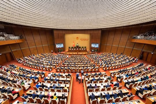 Sáng 6/4, Quốc hội khóa XVI bước vào kỳ họp đầu tiên với phần việc quan trọng liên quan công tác nhân sự. Ảnh: Quốc hội.