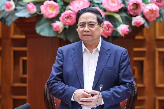 Thủ tướng Phạm Minh Chính phát biểu tại buổi làm việc. Ảnh: VGP.