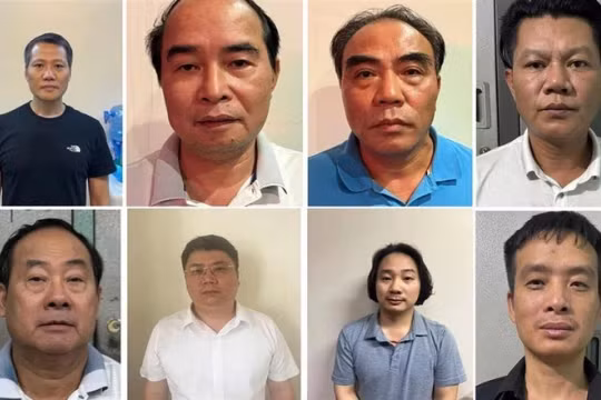 Một số bị can trong vụ án. Ảnh: Bộ Công an.