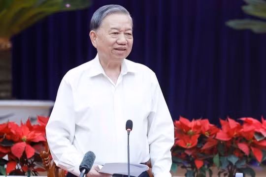 Tổng bí thư Tô Lâm Tết Đảng bộ, chính quyền và Nhân dân tỉnh Đắk Lắk nhân dịp chuẩn bị đón Xuân Bính Ngọ. Ảnh: TTXVN.