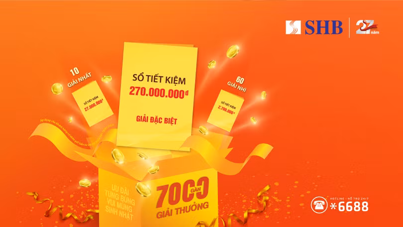 Chương trình nhằm tri ân những khách hàng đã luôn tin tưởng và đồng hành cùng SHB trong suốt hành trình phát triển.