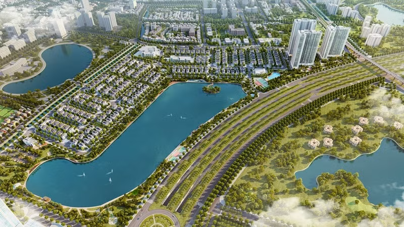 Khu đô thị Vinhomes Green Bay nằm đối diện Trung tâm Hội nghị Quốc gia Mỹ Đình, thuộc khu vực trung tâm hành chính mới phía Tây thủ đô