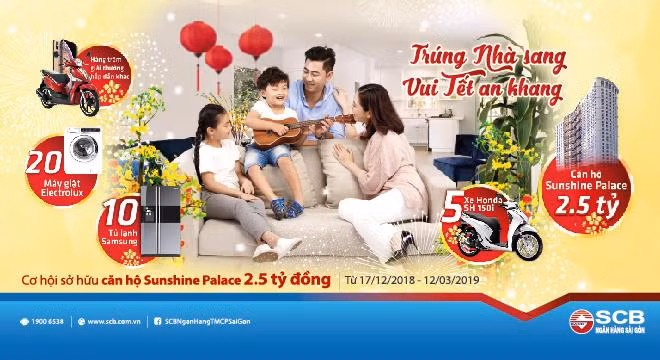 SCB triển khai quay số đợt 2 chương trình “Trúng nhà sang - vui tết an khang“