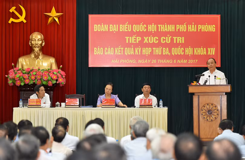 Thủ tướng phát biểu tại buổi tiếp xúc cử tri thành phố Hải Phòng