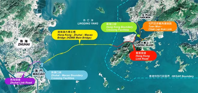 Cầu Hong Kong - Châu Hải - Macau - Chi phí: 10,6 tỷ USD Hệ thống gồm nhiều cầu và hầm dưới biển dài 50 km này sẽ nối liền 3 thành phố lớn dọc vùng đồng bằng sông Châu Giang, Trung Quốc. Dự án này khởi công năm 2009 và dự kiến hoàn thành vào năm 2016. Tuy nhiên, tiến độ chậm trễ đã khiến thời gian hoàn thành dự kiến lùi xuống năm 2021. Ảnh:Candrholdings. Cầu Hong Kong - Châu Hải - Macau - Chi phí: 10,6 tỷ USD Hệ thống gồm nhiều cầu và hầm dưới biển dài 50 km này sẽ nối liền 3 thành phố lớn dọc vùng đồng bằng sông Châu Giang, Trung Quốc. Dự án này khởi công năm 2009 và dự kiến hoàn thành vào năm 2016. Tuy nhiên, tiến độ chậm trễ đã khiến thời gian hoàn thành dự kiến lùi xuống năm 2021. Ảnh:Candrholdings.