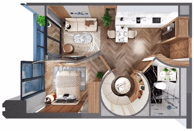 Gợi ý thiết kế căn hộ 1+ phù hợp với phong cách sống của chủ nhân hiện đại Gợi ý thiết kế căn hộ 1+ phù hợp với phong cách sống của chủ nhân hiện đại