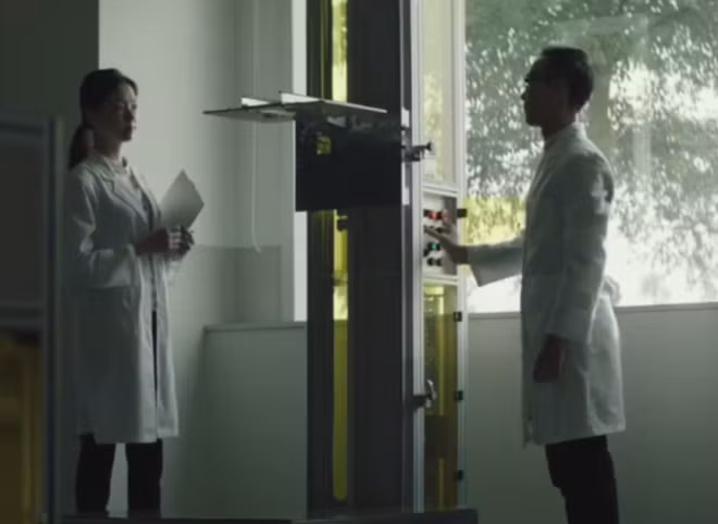 Smartphone của Samsung được cho thả rơi từ độ cao khoảng 1,5 mét xuống mặt sàn cứng. Các sản phẩm qua được bài thử này sẽ được kiểm tra ở bước tiếp theo.
