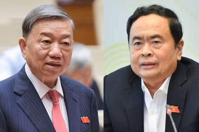 Đại tướng Tô Lâm và ông Trần Thanh Mẫn.