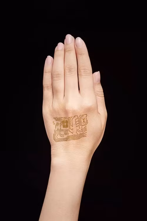 Thiết bị đeo siêu mỏng, được cấy trực tiếp vào da