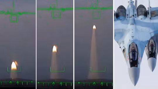 Tên lửa Kh-31PM và máy bay chiến đấu Su-35. Ảnh: MW.
