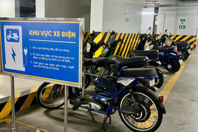 Đề xuất chung cư xây mới phải bố trí khu để xe điện, tách biệt với xe xăng dầu tối thiểu 2 m