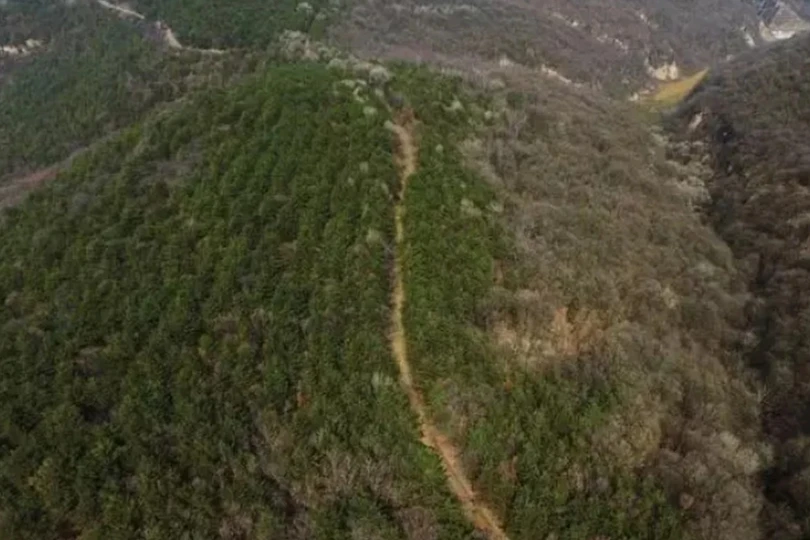 Một đoạn đường thuộc Tần trực đạo đã được xác định trước đó. Các nhà khảo cổ học đang dần dần ghép nối toàn bộ tuyến đường. Ảnh: SCMP.