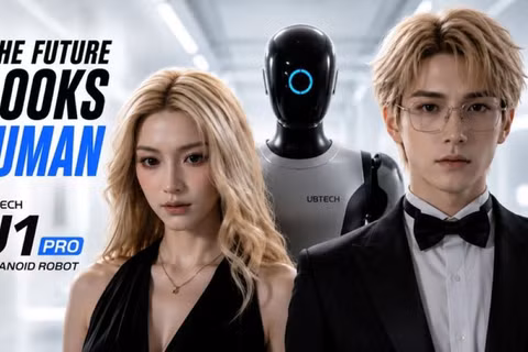 Hai phiên bản nam, nữ của robot U1 của UBTech dự kiến sẽ chính thức bán vào ngày 30/6. Ảnh: UBTech.