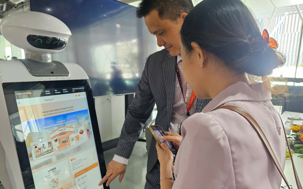 Nhiều công nghệ mới được ứng dụng trên nền tảng Arobid TradeXpo mang khát vọng chinh phục và kết nối thương mại toàn cầu.