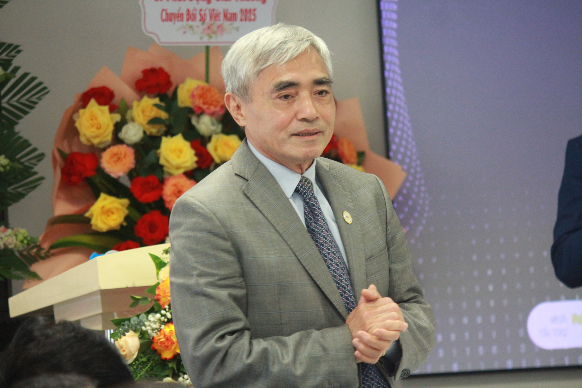 Ông Nguyễn Minh Hồng - nguyên Thứ trưởng Bộ Thông tin và Truyền thông, Chủ tịch Hội truyền thông số Việt Nam, Trưởng ban Chỉ đạo Giải thưởng Chuyển đổi số Việt Nam 2025