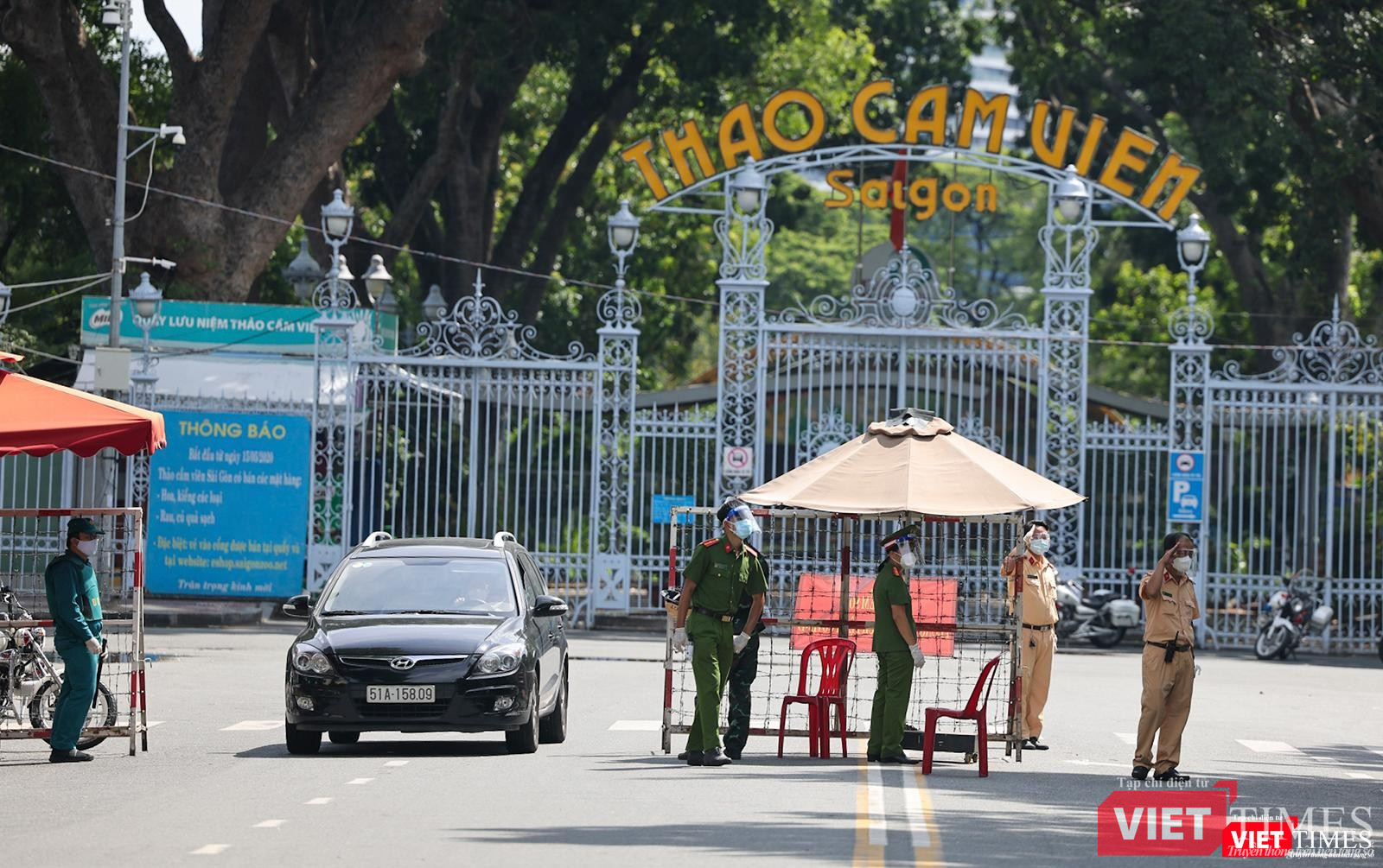 Chốt chặn tại nút giao thông Thảo cầm viên