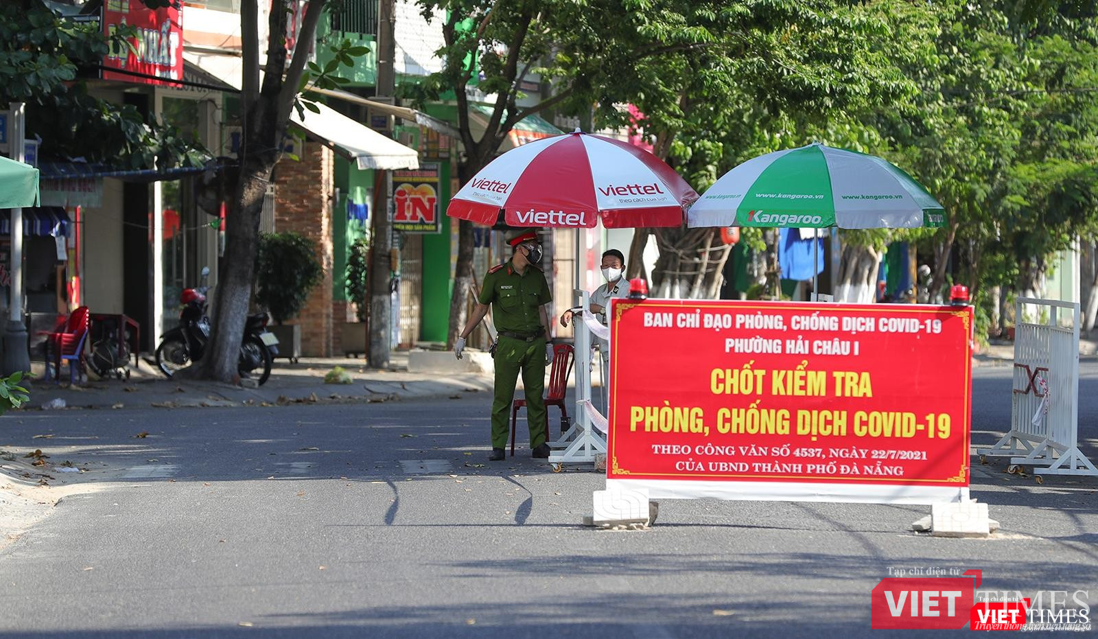 Một chốt kiểm soát trên đường Phan Châu Trinh