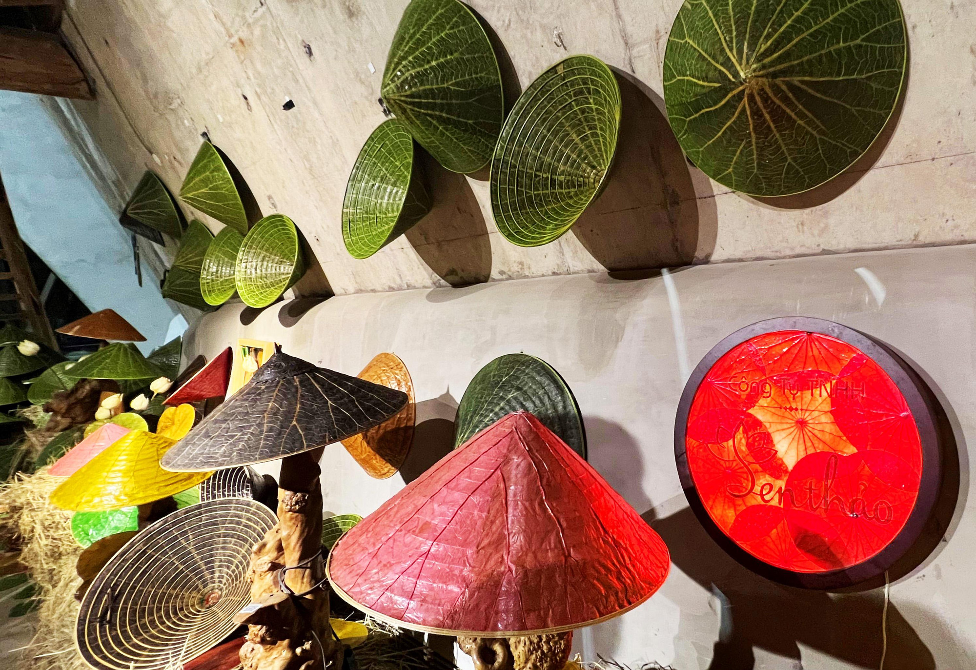 Góc nón lá Sen Thảo rực rỡ, thu hút