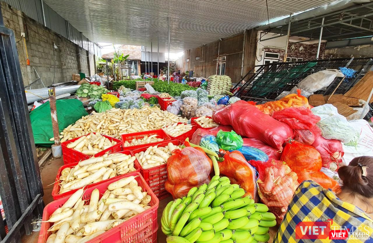 Điểm nhận rau 47 Dương Vân Nga BMT sáng đèn suốt đêm ngày