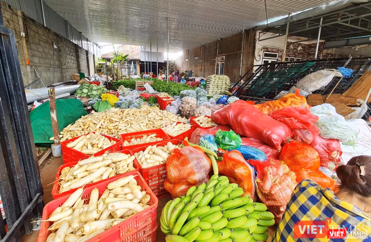 Điểm nhận rau 47 Dương Vân Nga BMT sáng đèn suốt đêm ngày