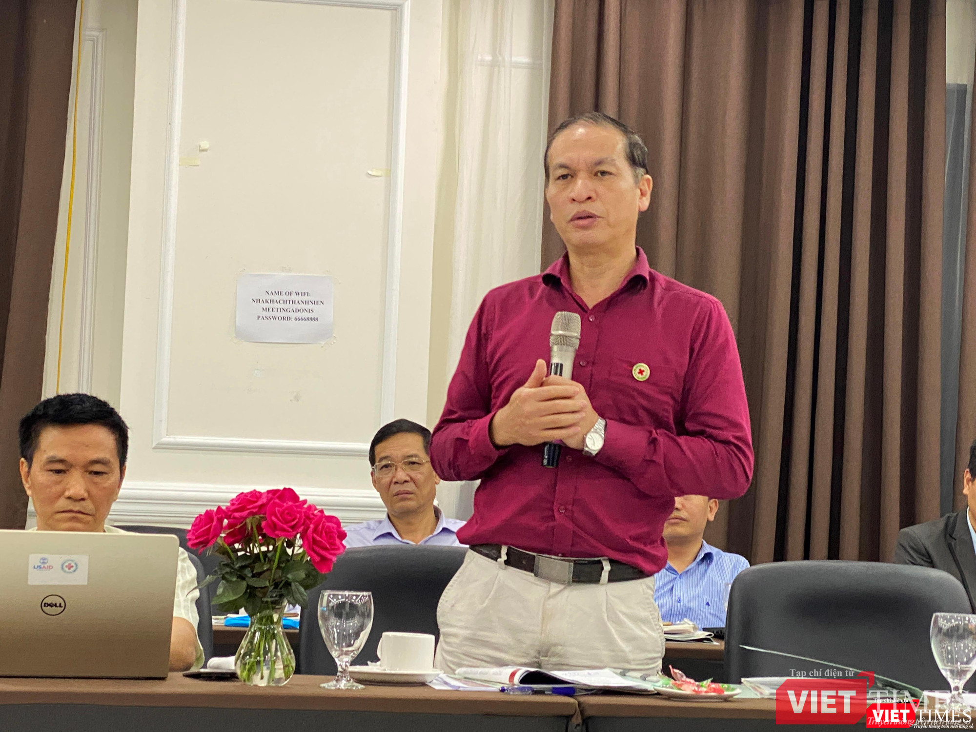 Ông Trần Quốc Hùng Phó Chủ tịch Hội CTĐ VN phát biểu