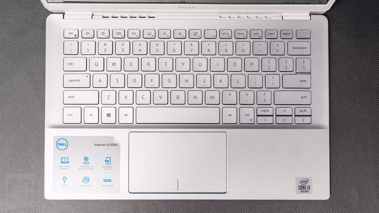 Bàn phím và Touch Pad trên Dell Inspiron 13 5391 (Ảnh: PC Mag)