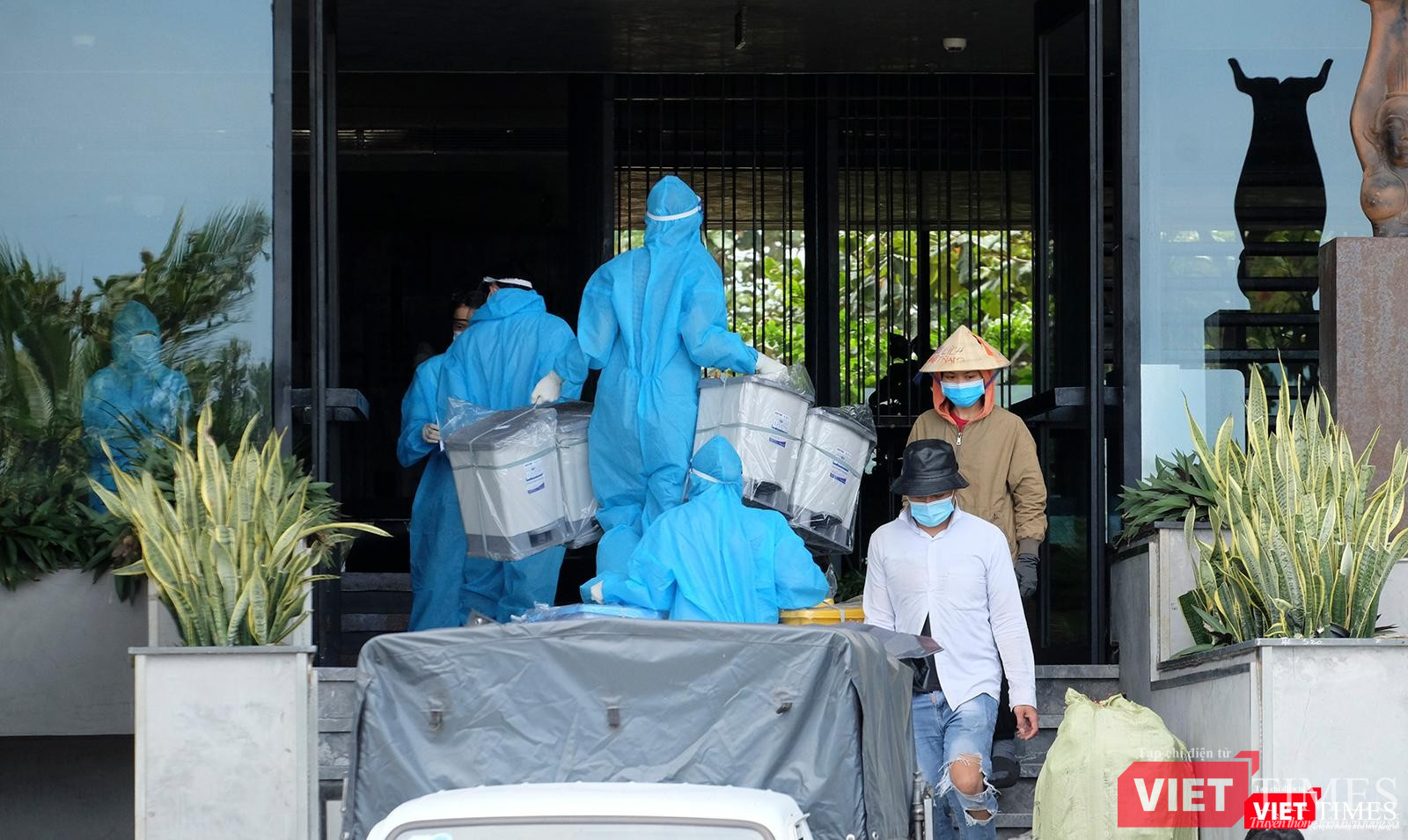 Tại khu cách ly, công tác chuẩn bị đón tiếp đã hoàn tất