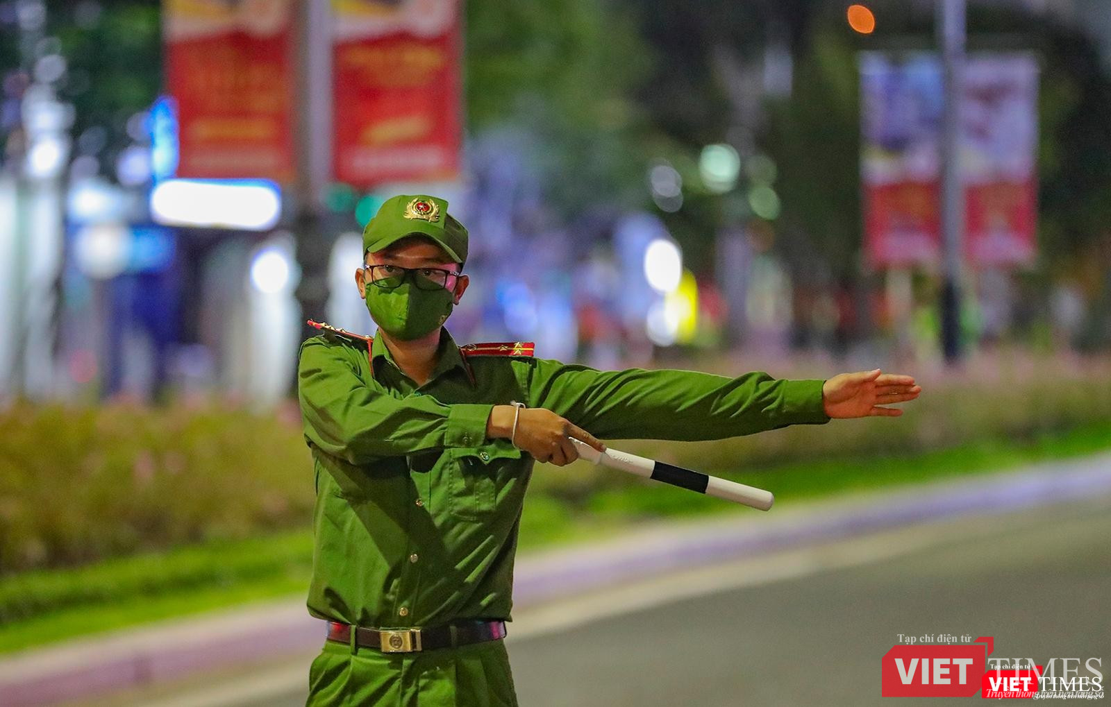 Lực lượng công an vẫn làm nhiệm vụ