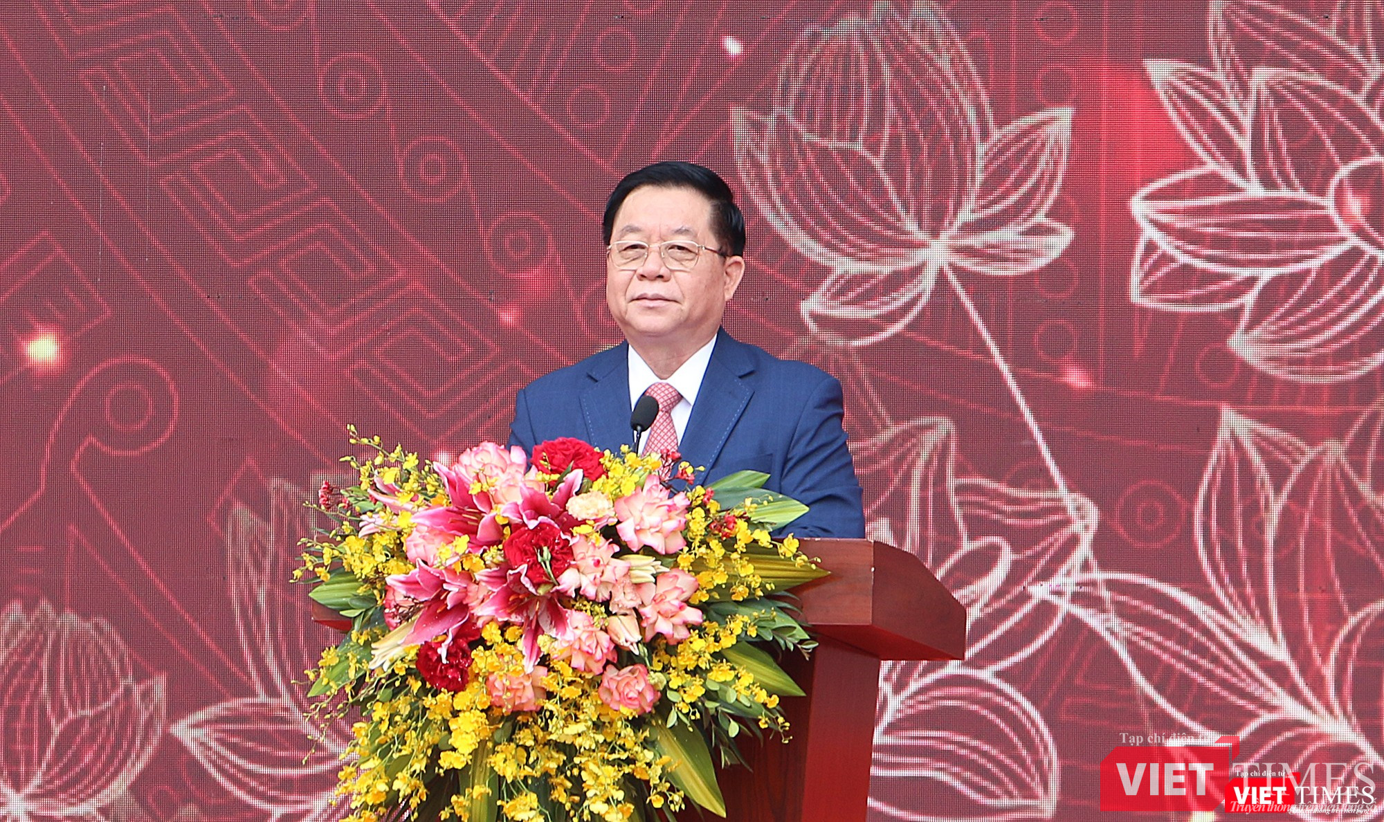 Ông Nguyễn Trọng Nghĩa, Bí thư Trung ương Đảng, Trưởng ban Tuyên giáo Trung ương phát biểu tại lễ khai mạc Hội báo toàn quốc 2023