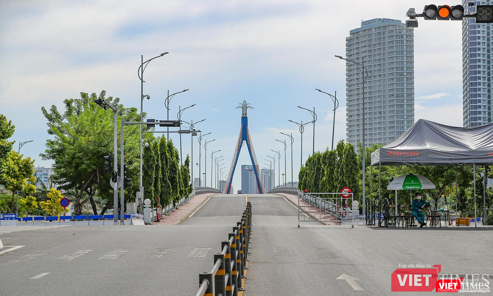 Cầu quay Sông Hàn trong sáng ngày 2/9