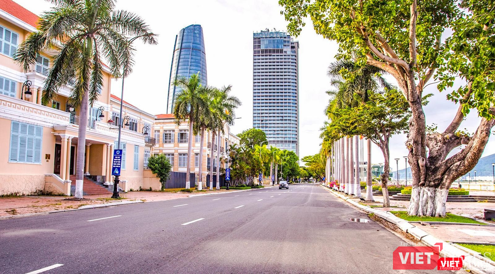 Một góc đường Bạch Đằng trong ngày giãn cách