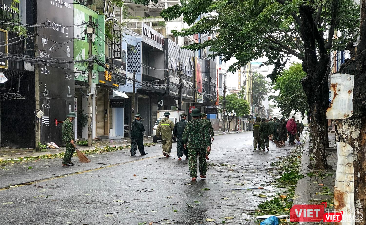 Quân đội được huy động để khắc phục hậu quả sau bão