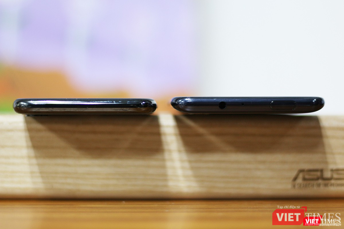 Vivo Nex A (bên phải) và iPhone X (bên trái) là "kẻ tám lạng, người nửa cân" về độ dày.