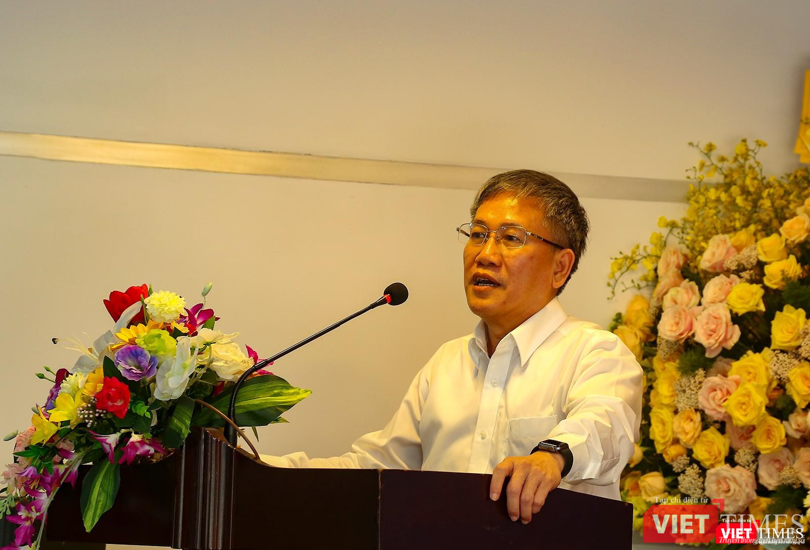 Ông Nguyễn Quang Thanh - Giám đốc Sở TT&amp;TT TP Đà Nẵng phát biểu tại Họp báo