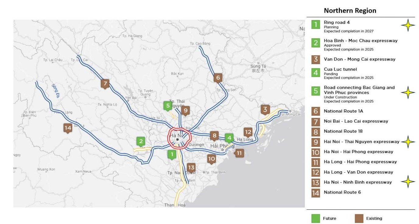 Hình 4. Hệ thống đường cao tốc liên tỉnh tại miền Bắc .jpg