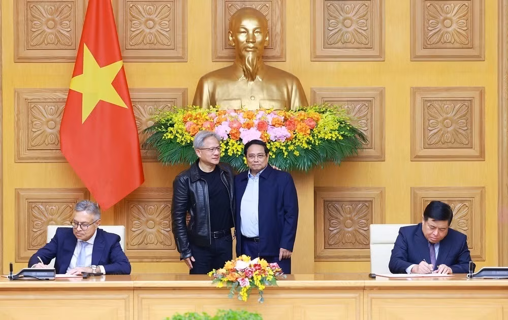 Việt Nam hợp tác với Nvidia về AI. Ảnh: TTXVN