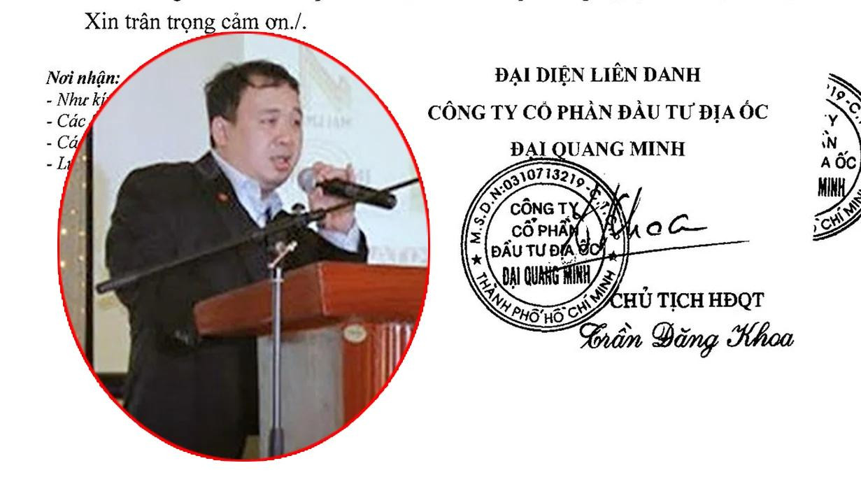 Ông Trần Đăng Khoa (ảnh nhỏ) là người đại diện liên danh ký văn bản gửi đến UBND TP Hà Nội.