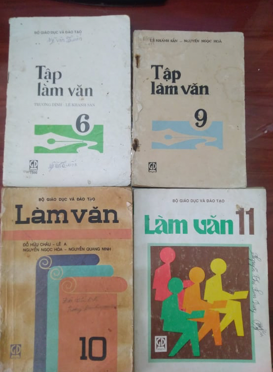 Một số sách giáo khoa môn Tập làm văn những năm 1980 và 1990 thế kỷ trước